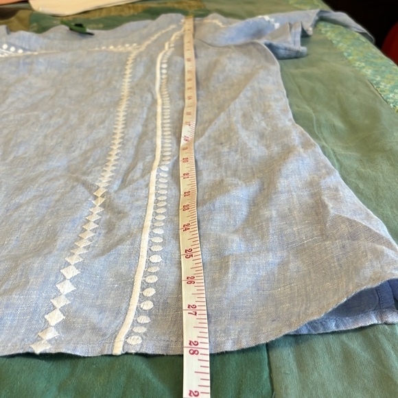 Talbots Plus Linen Peasant Top - Picture 10 of 11